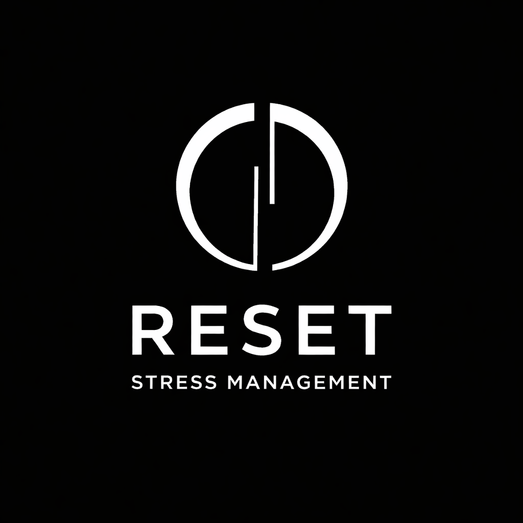 reset stress management logo design